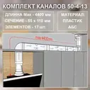 (Код: 50-4-13) Germes комплект каналов для подключения кухонной вытяжки 55x110 мм